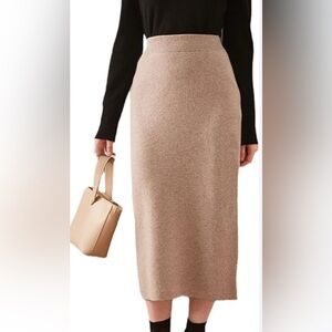 NWT Banana Republic Gold Fleck Midi Skirt Size Medium